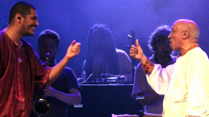 Criolo e Mulato Astatke no palco do Sesc Rio Preto, no dia 27 de junho