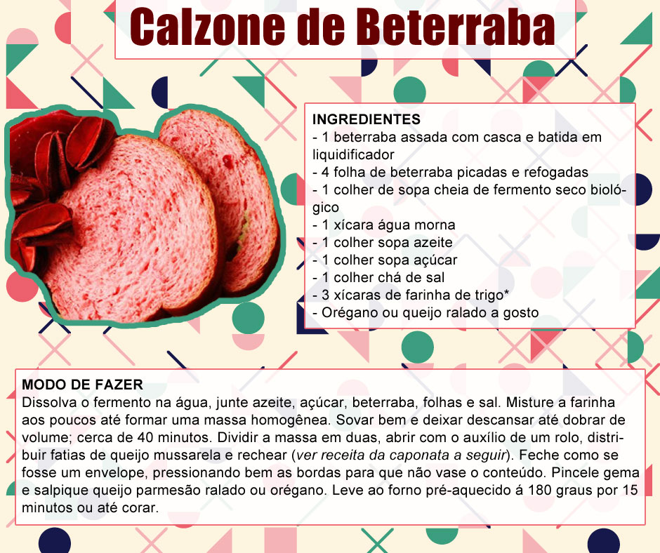 Receita de Calzone de Beterraba